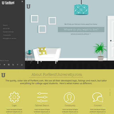 ForRentUniversity.com Redesign